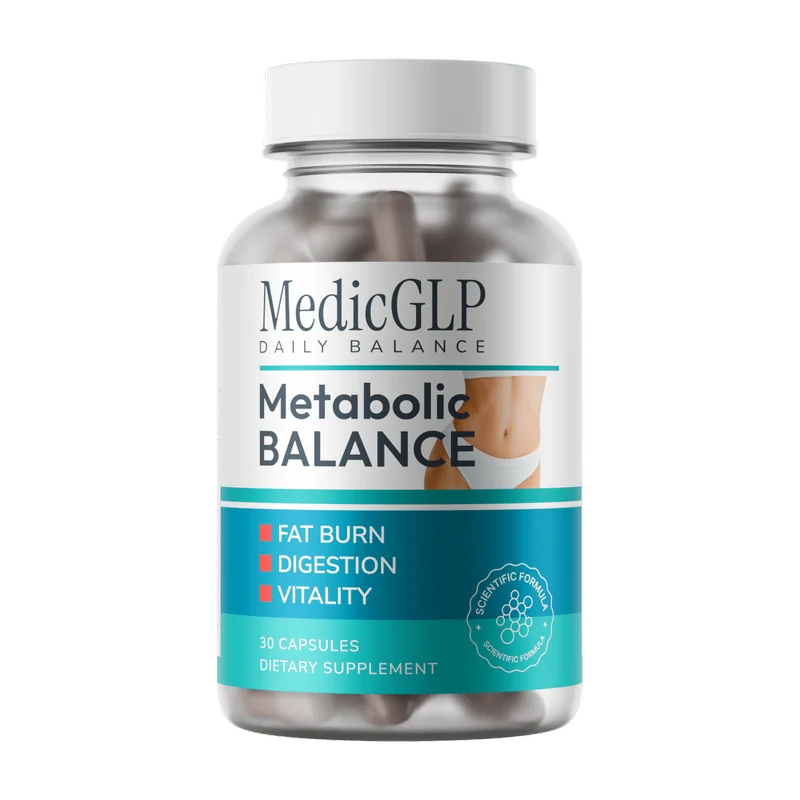 MedicGLP Daily Balance bottle, a 30-capsule dietary supplement